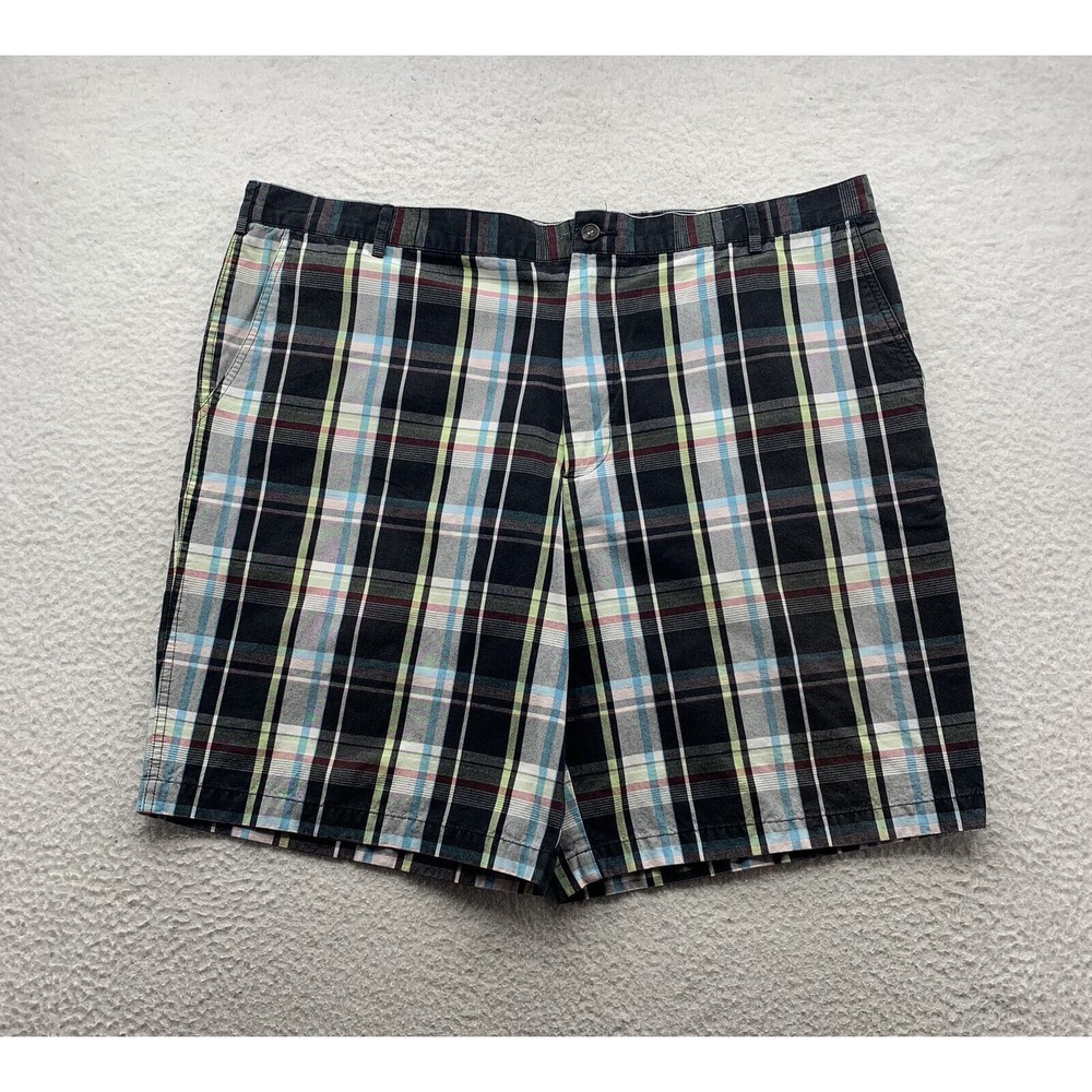 Greg Norman Golf Shorts Mens‎ 41x9 Chino Plaid Preppy Outdoors Performance Dad